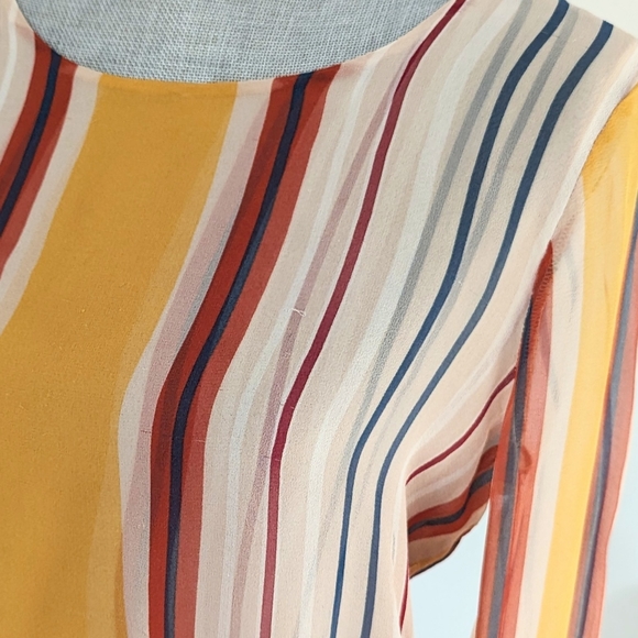 Anthropologie Striped Silk Blouse - Picture 4 of 7